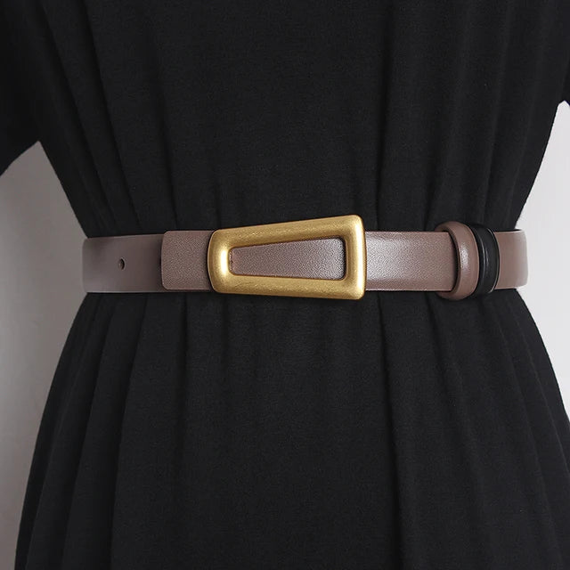 Ceinture Fine Femme Cuir Véritable – Style Runway, Corset & Décoration de Robe