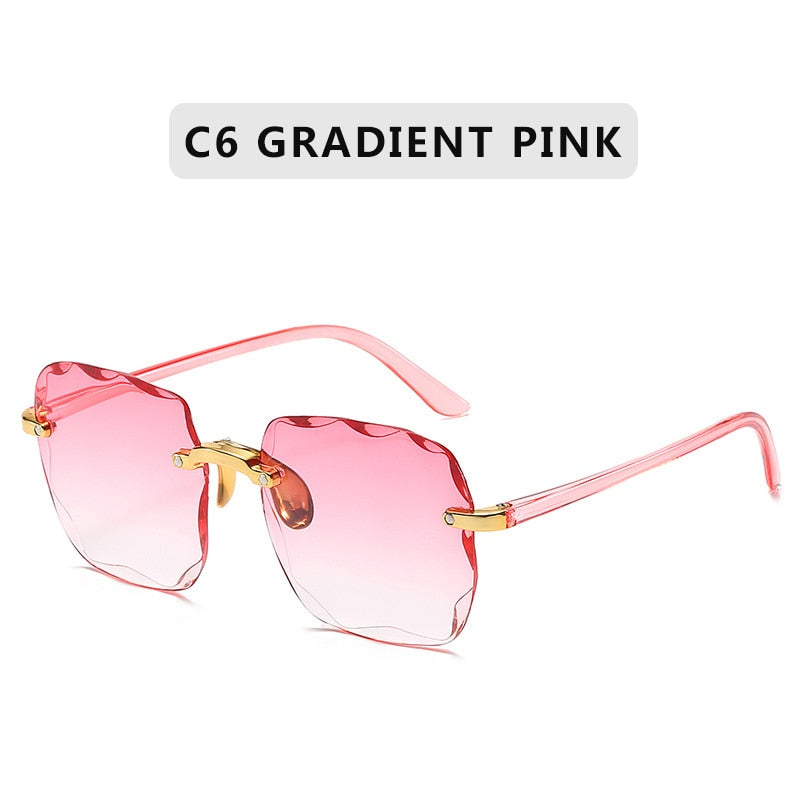 Quadratische randlose Sonnenbrille – Luxus-Stil, UV400-Schutz, Unisex