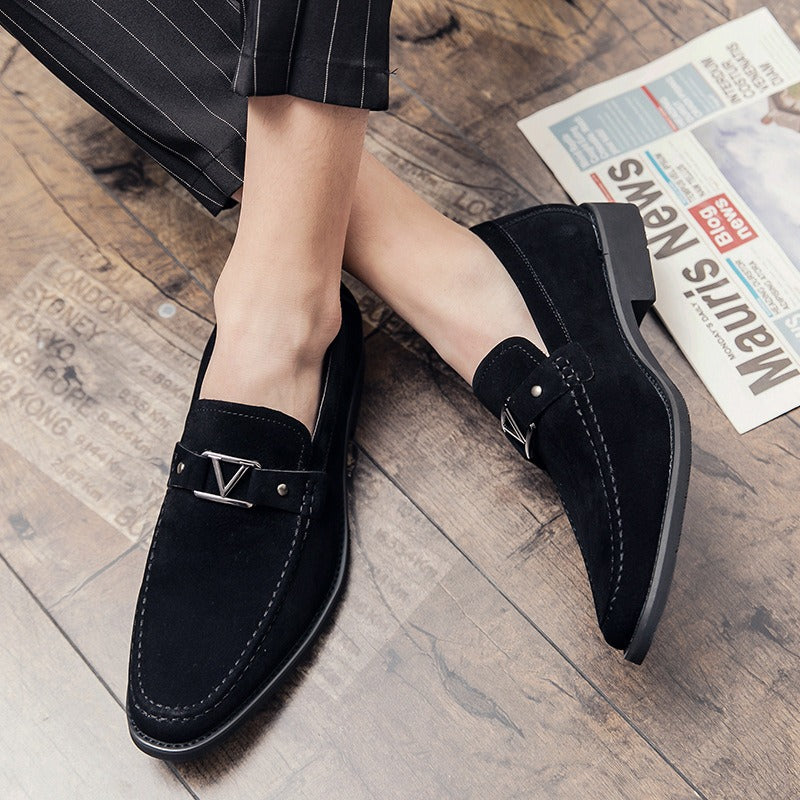 Mocassins Homme en Daim PU – Bout Pointu, Grande Taille, Chaussures de Conduite
