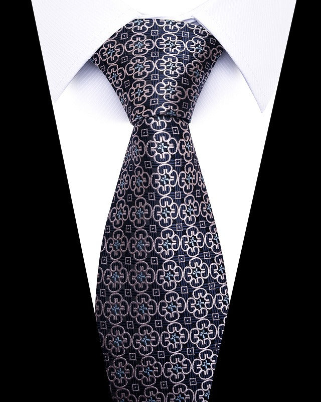 Cravate homme rayée en polyester – 8 cm