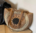 Runde geflochtene Strandtasche – Damen-Korb aus Weidengeflecht