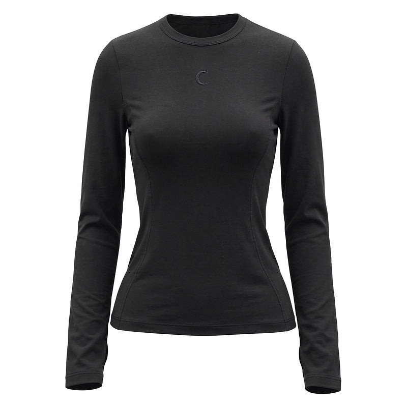 T-Shirt Manches Longues Croissant de Lune – Col Rond