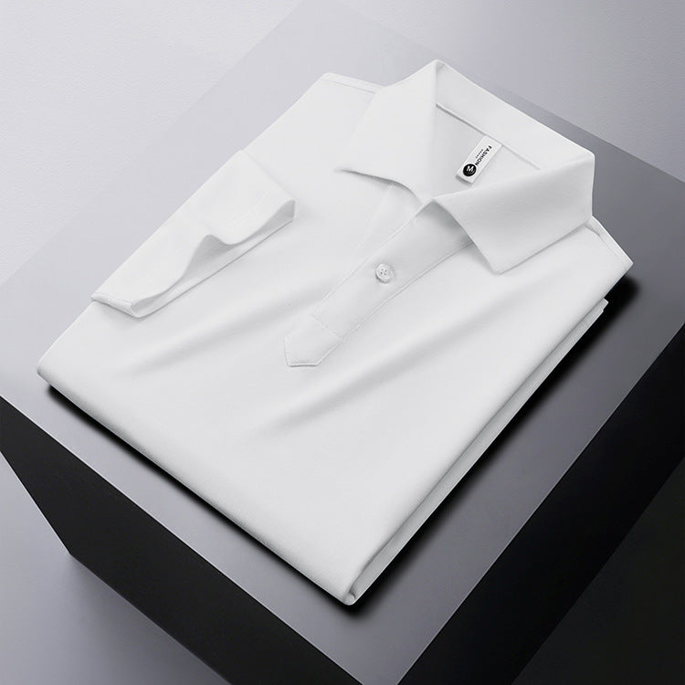 Polo homme uni à manches courtes – Mélange coton et élasthanne