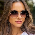 Quadratische randlose Sonnenbrille – Luxus-Stil, UV400-Schutz, Unisex