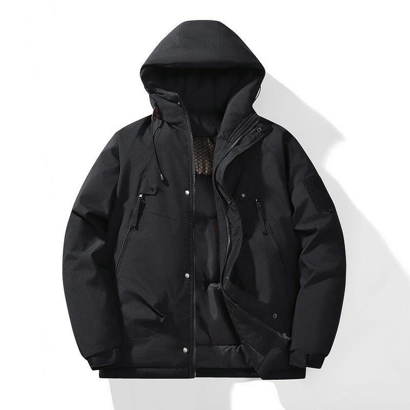 Dicke Oversize-Winterjacke mit Kapuze für Herren, 4 Farben