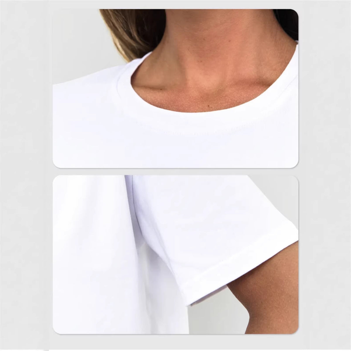 T-shirt femme blanc à motif abstrait rose en coton