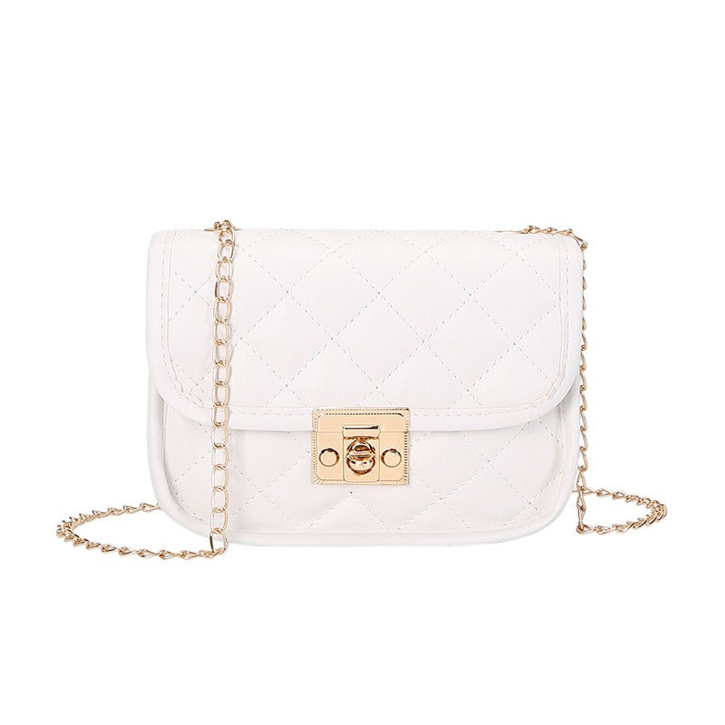 Bestickte quadratische Mini-Tasche Damen – Trendige Kettentasche