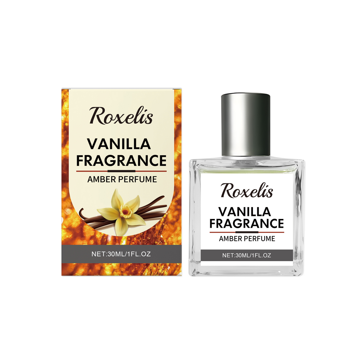 Eau de Toilette Vanille Ambre – Parfum Élégant Longue Durée | Roxelis