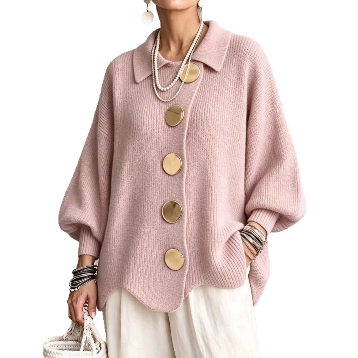 Damen-Langarmshirt mit V-Ausschnitt