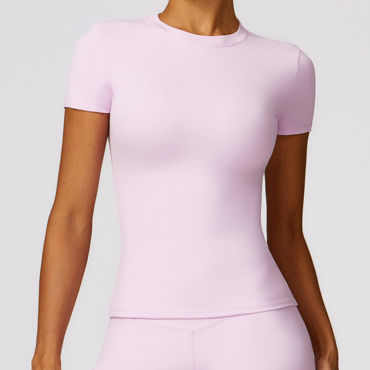 T-shirt de sport femme ajusté à manches courtes