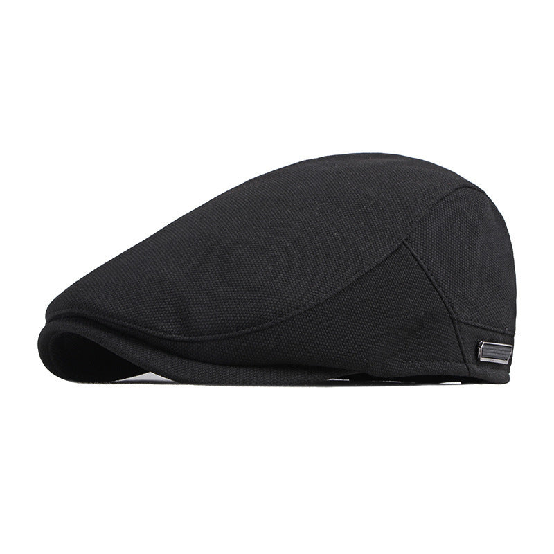 Casquette plate homme en coton et polyester