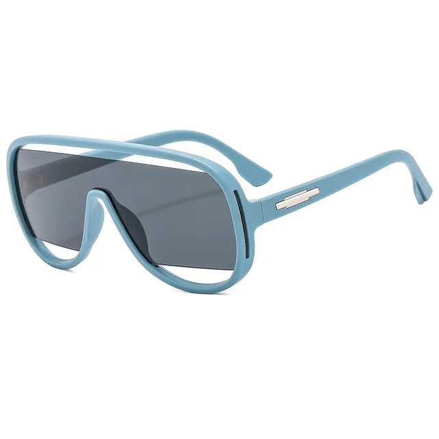 Retro Monobloc Sunglasses – Gradient Lenses, Trendy Unisex Style
