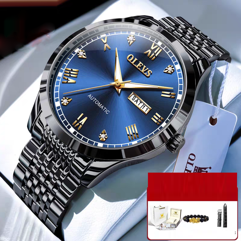 Montre automatique homme OLEVS 6602 – bracelet en acier inoxydable