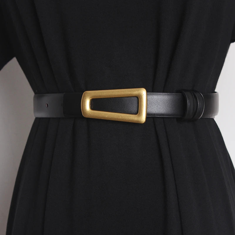 Ceinture Fine Femme Cuir Véritable – Style Runway, Corset & Décoration de Robe
