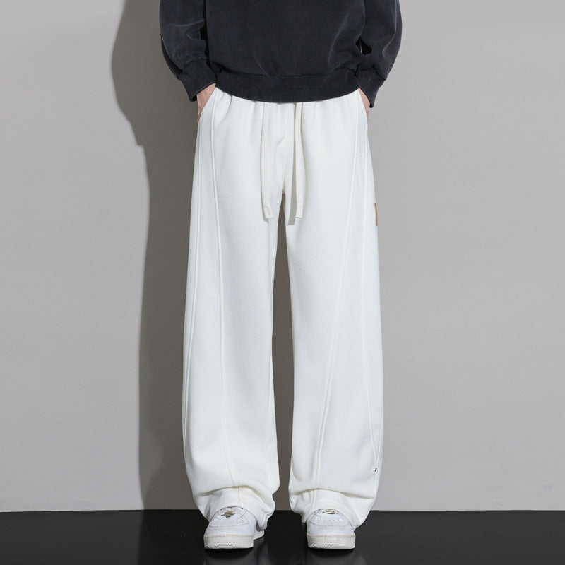 Pantalon homme jambe droite ample – Casual confort, du L au 9XL