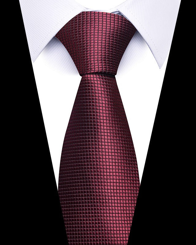 Cravate homme rayée en polyester – 8 cm