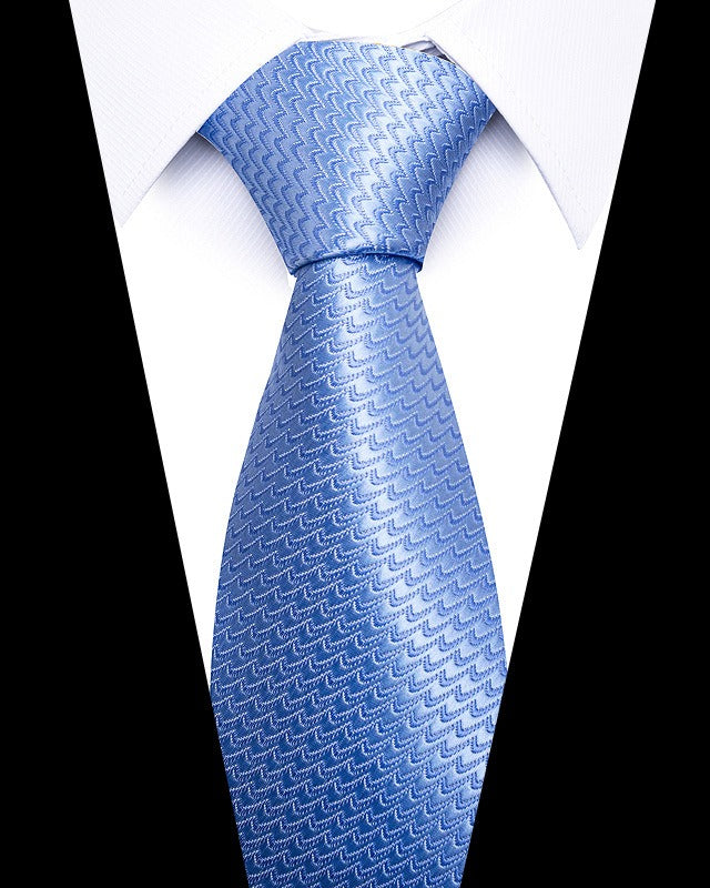 Cravate homme rayée en polyester – 8 cm