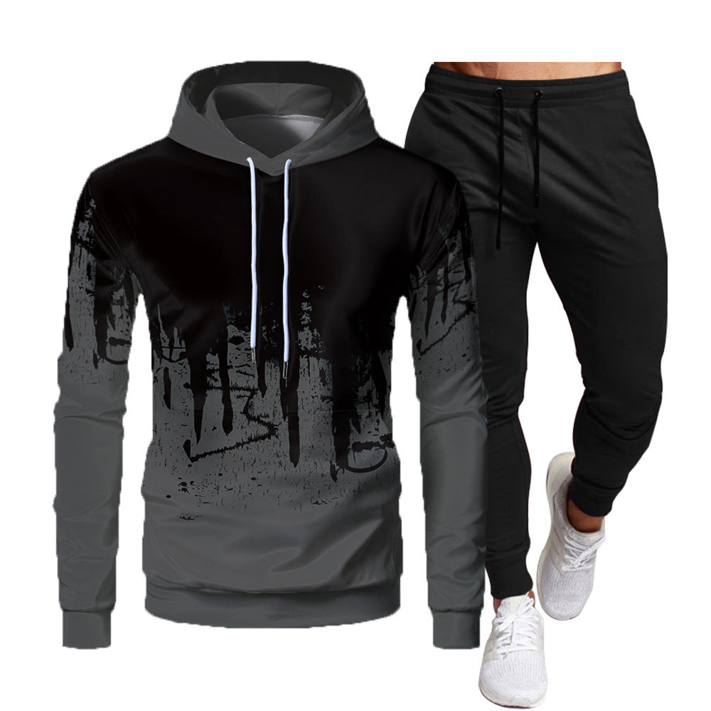 Ensemble Homme Sweat à Capuche Imprimé et Pantalon