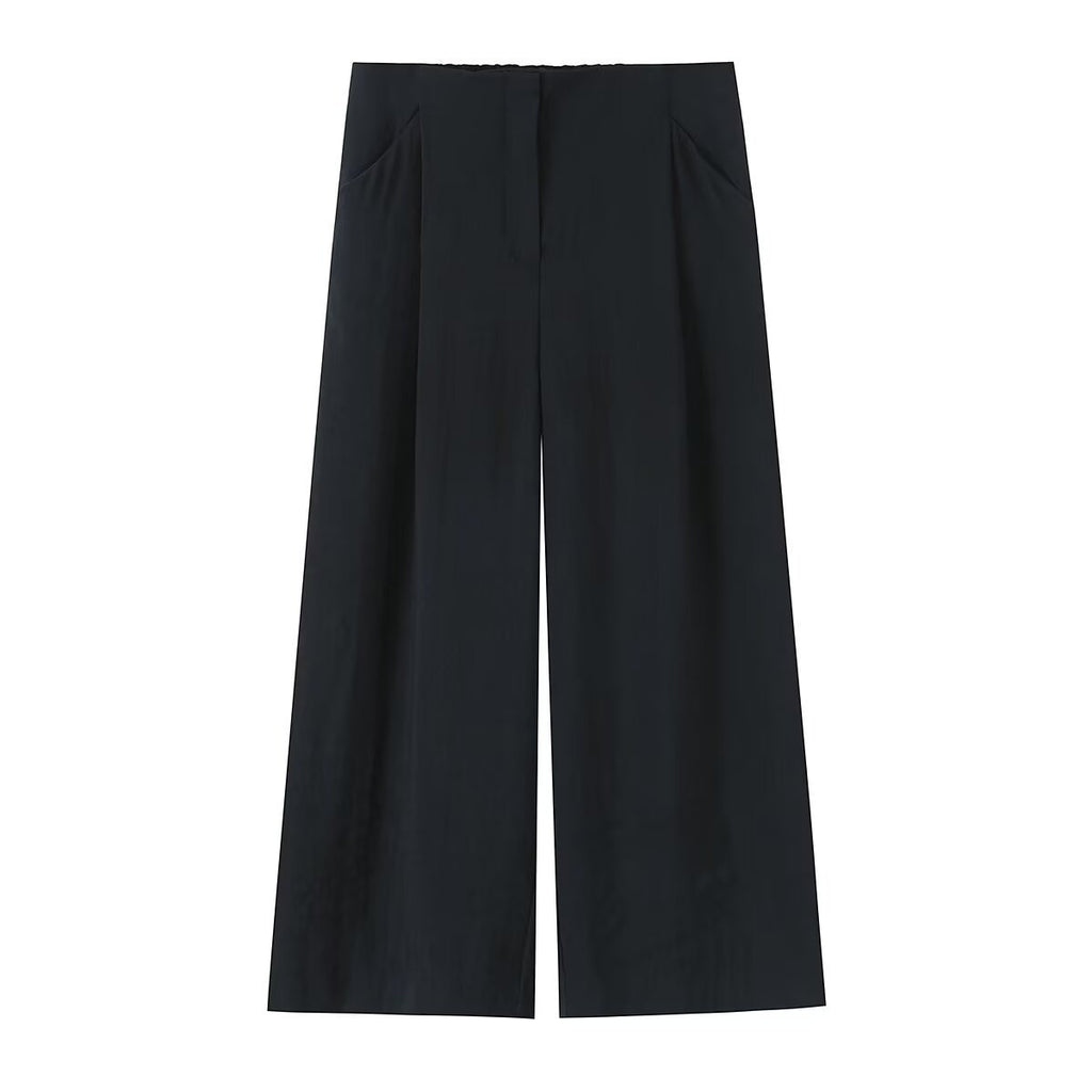 Pantalon large à plis femme – Noir ou bordeaux