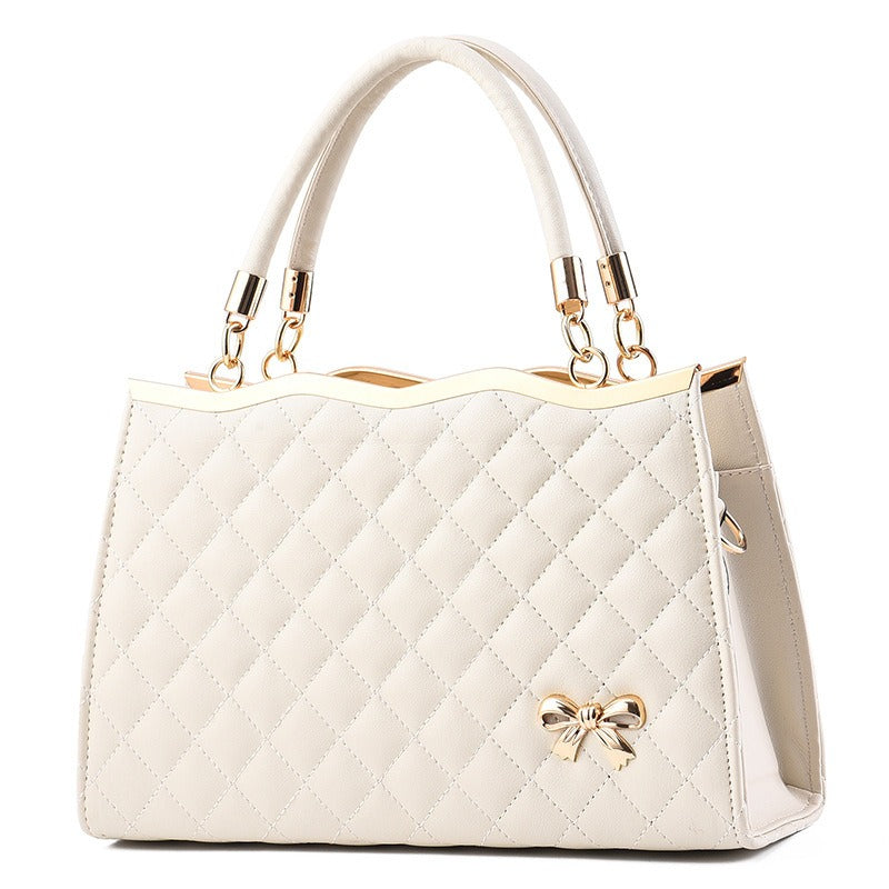 Large Women's Embroidered Quilted Handbag – Spring Crossbody Shoulder Bag