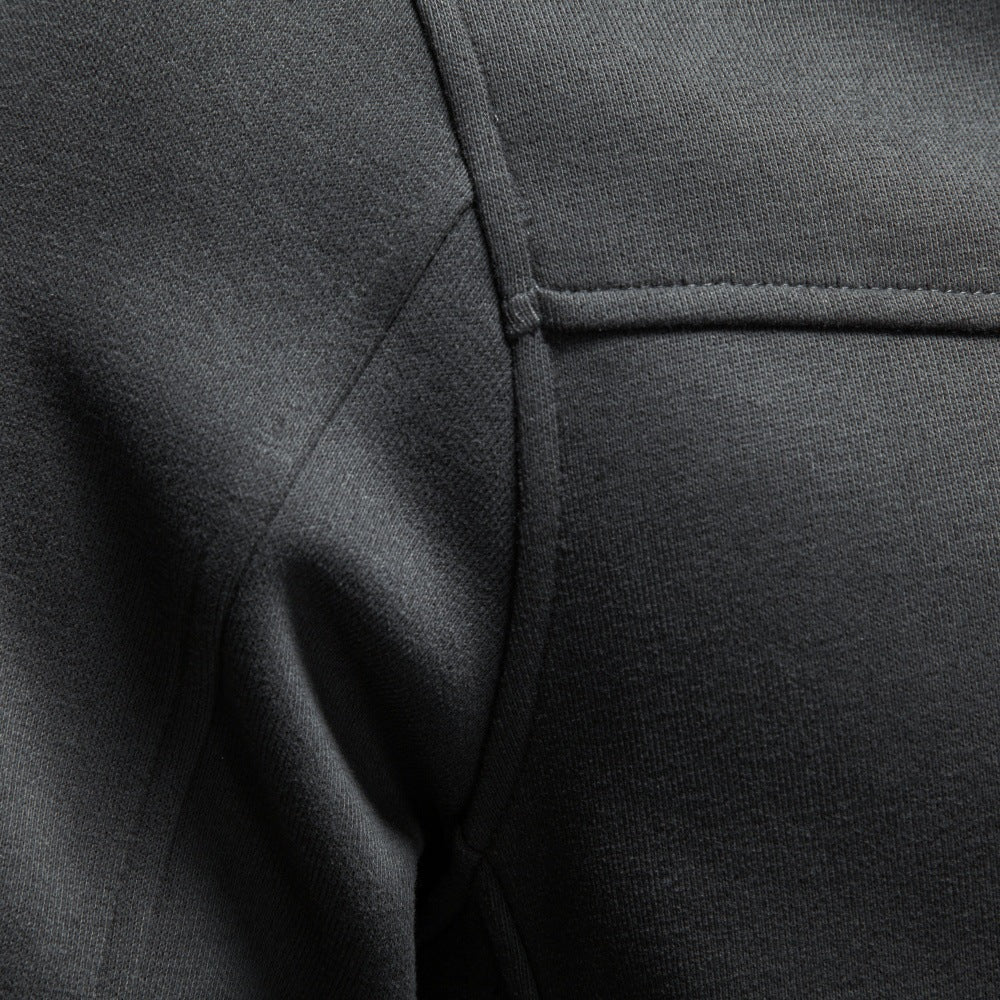Sweat homme à col montant demi-zippé