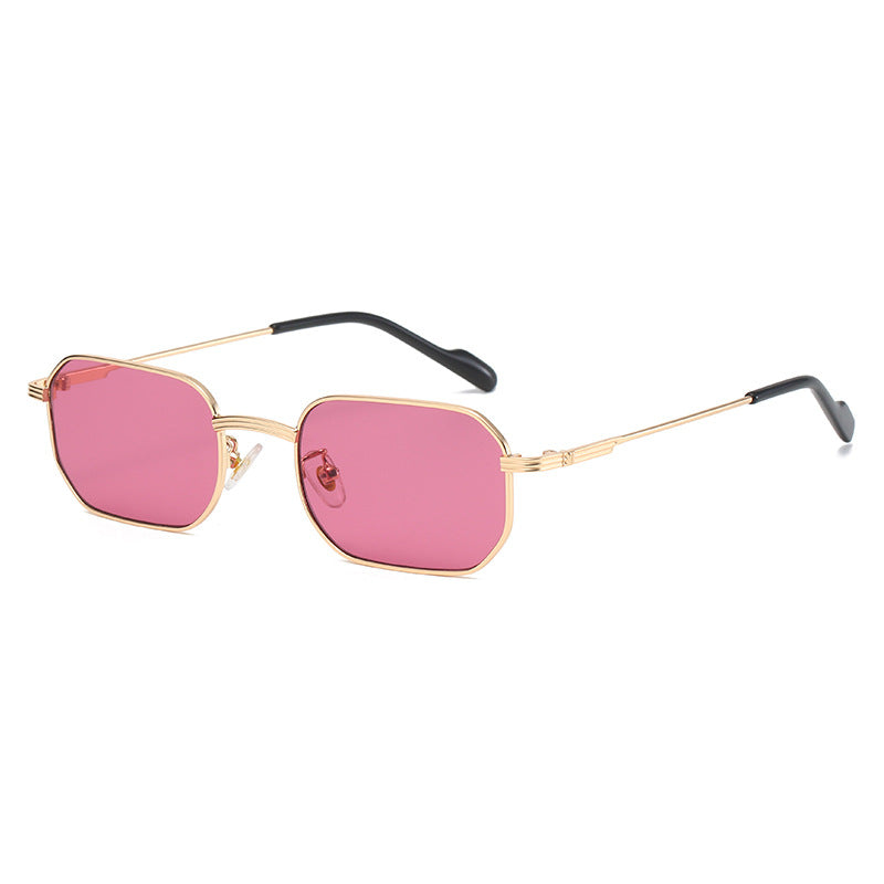 Petites Lunettes de Soleil Carrées Colorées — Style Hip-Hop Européen UV400