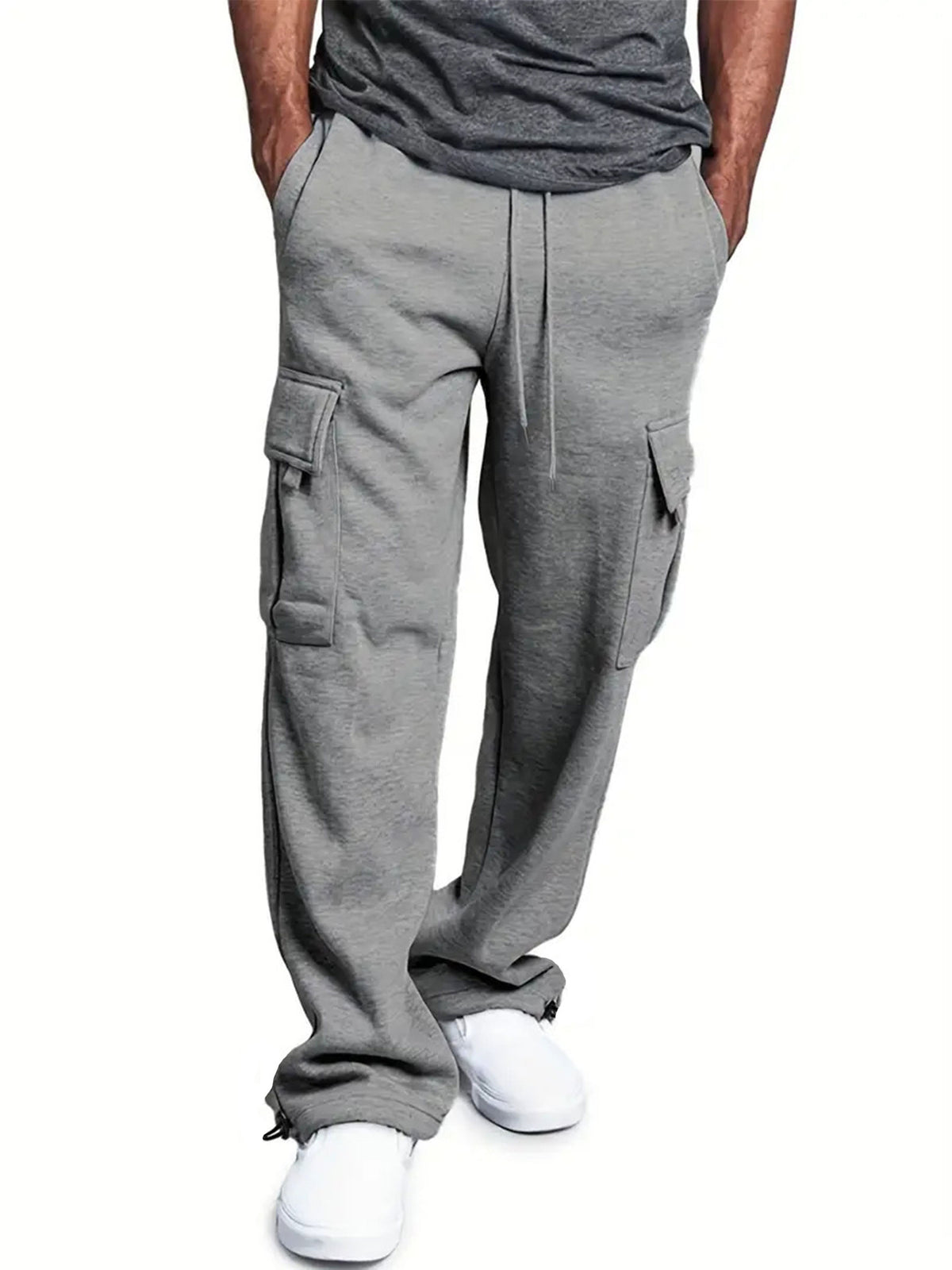 Pantalon cargo homme vintage multi-poches – Coupe fuselée, 6 coloris