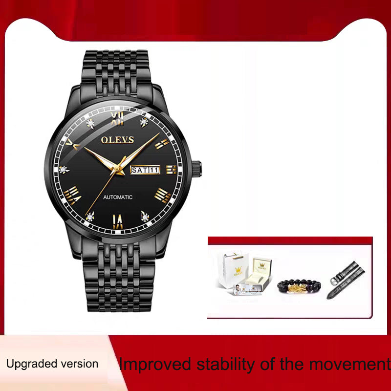 Montre automatique homme OLEVS 6602 – bracelet en acier inoxydable