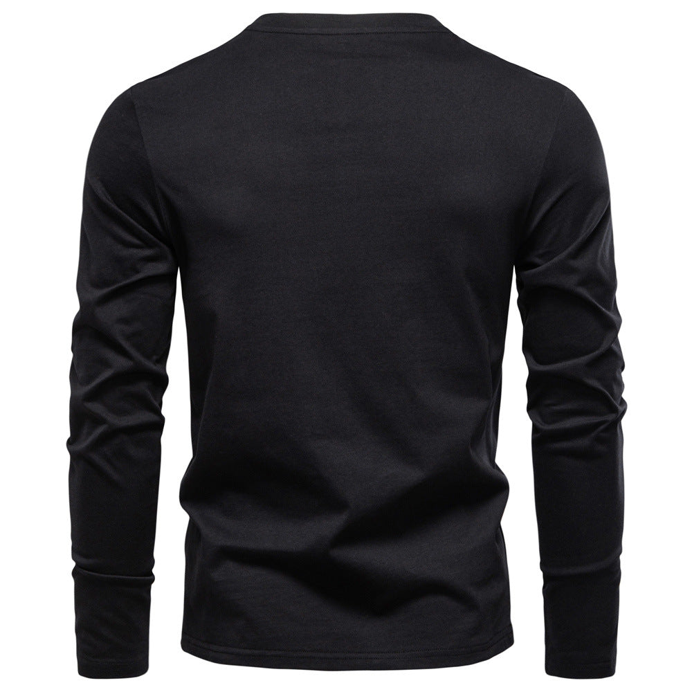 T-Shirt Col V Manches Longues Homme – Slim, Boutonné