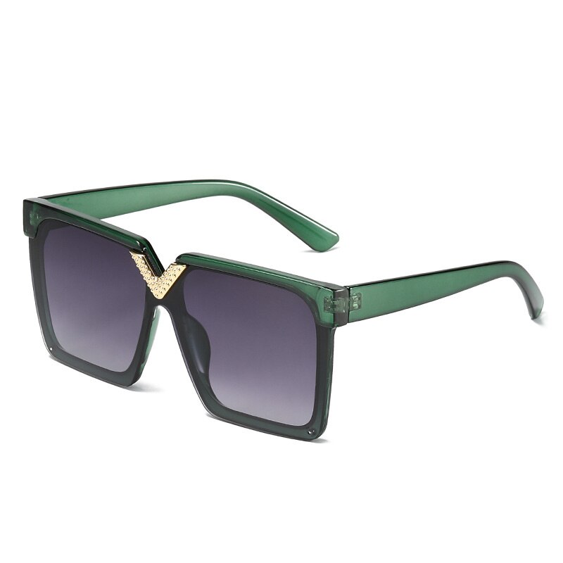 Quadratische Oversized-Einscheiben-Sonnenbrille – UV400-Schutz für Damen & Herren