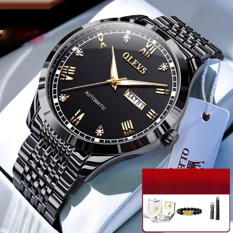 Montre automatique homme OLEVS 6602 – bracelet en acier inoxydable