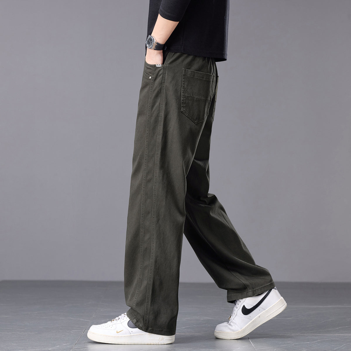 Pantalon homme effet jean coupe droite – Casual tendance, 3 coloris