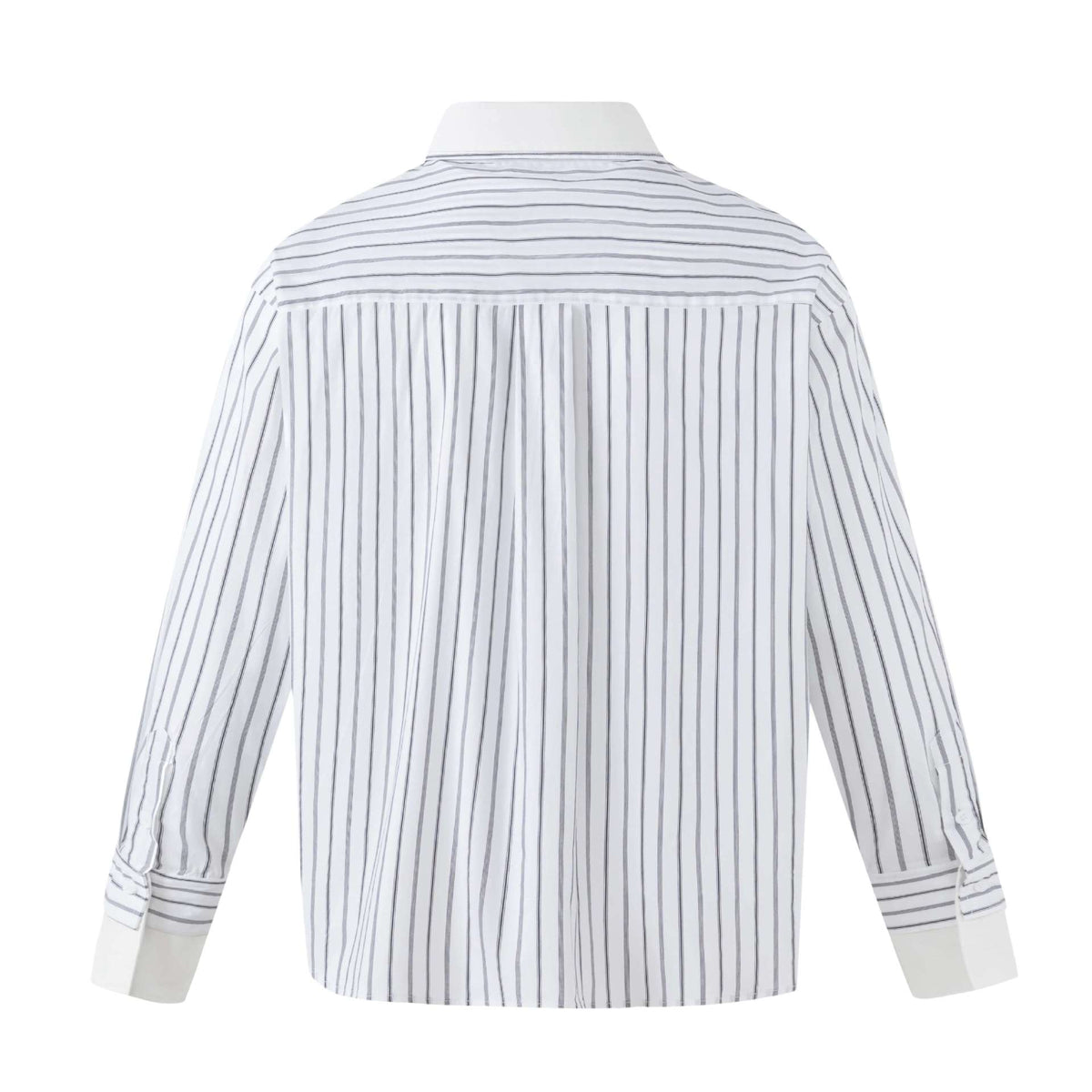 Chemise homme ample à rayures et col contrastant