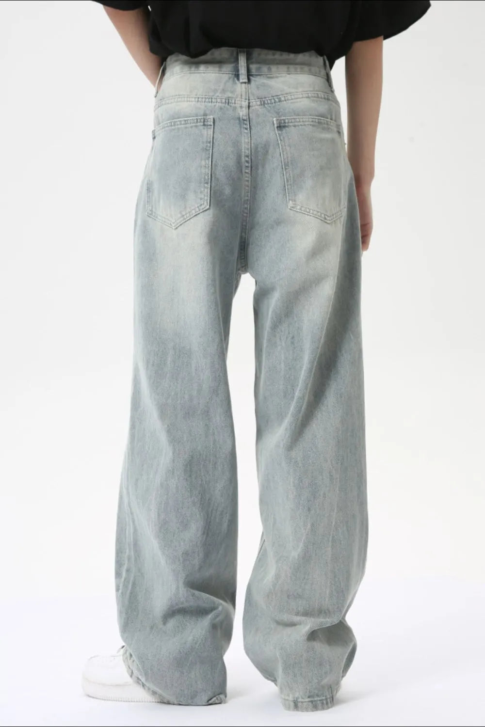 Jean à jambes larges avec poches