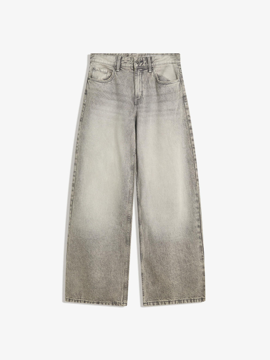 High-Waist-Jeans mit geradem Bein – Streetwear-Style, weites Bein, mehrfarbig