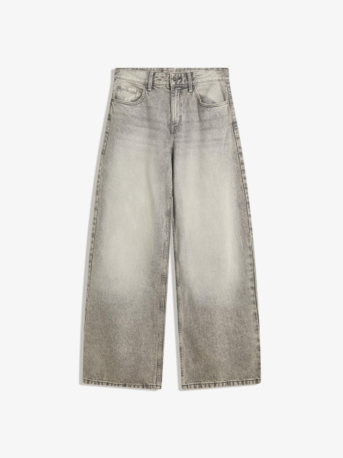 Jean taille haute coupe droite – Style Streetwear, Jambe large, Multicolore