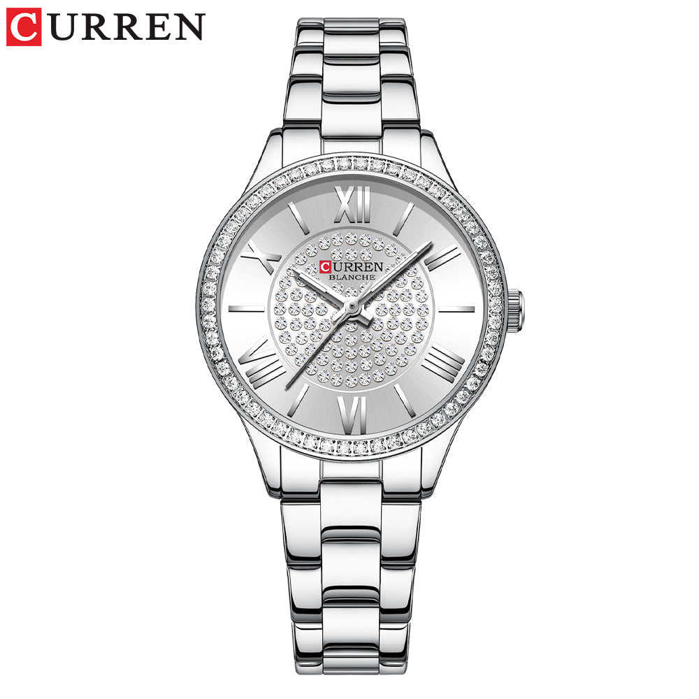Montre Femme Bracelet Acier Inoxydable – Quartz Japonais, Étanche 30M