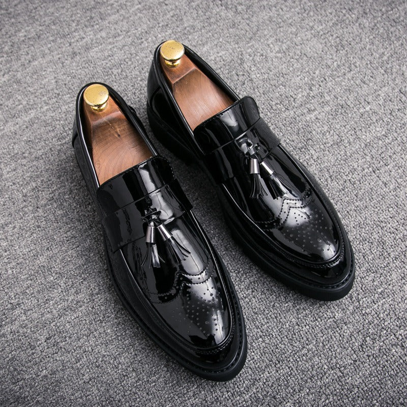 Mocassins homme à pampilles et détails métallisés