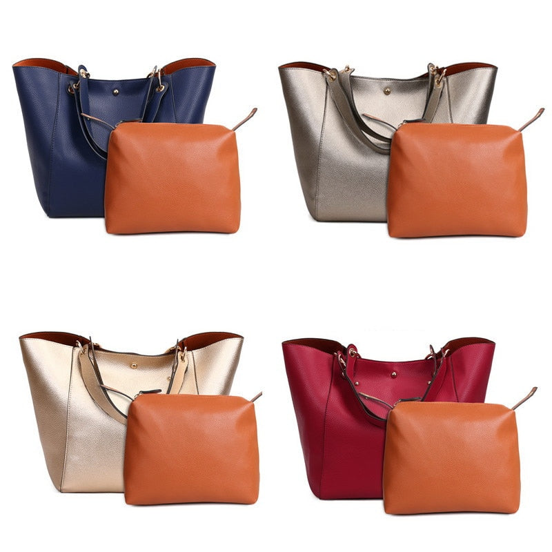 Women's Large Capacity Handbag – Korean Style Multi-Wear Shoulder Bag