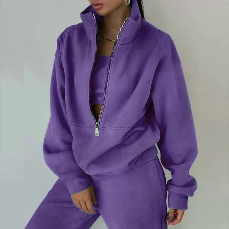 Ensemble survêtement femme – Haut zippé et pantalon