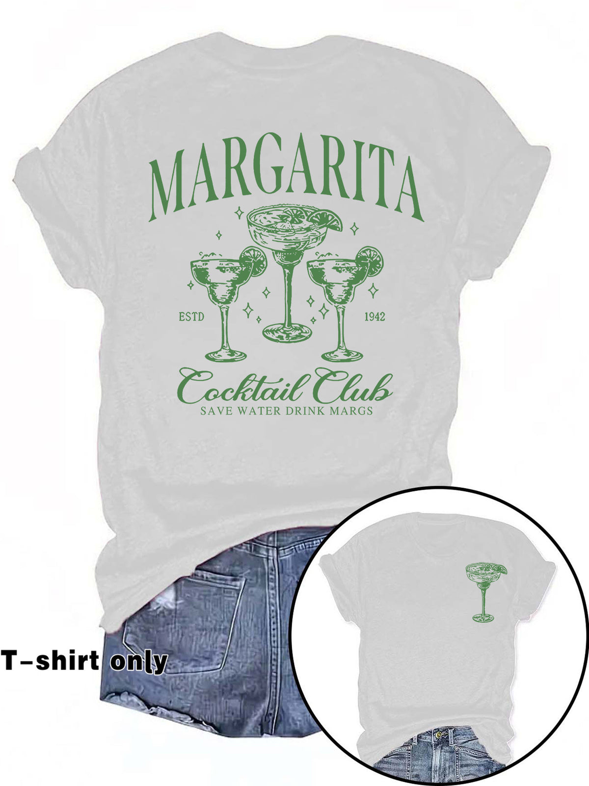 T-shirt femme Margarita Cocktail Club à manches courtes