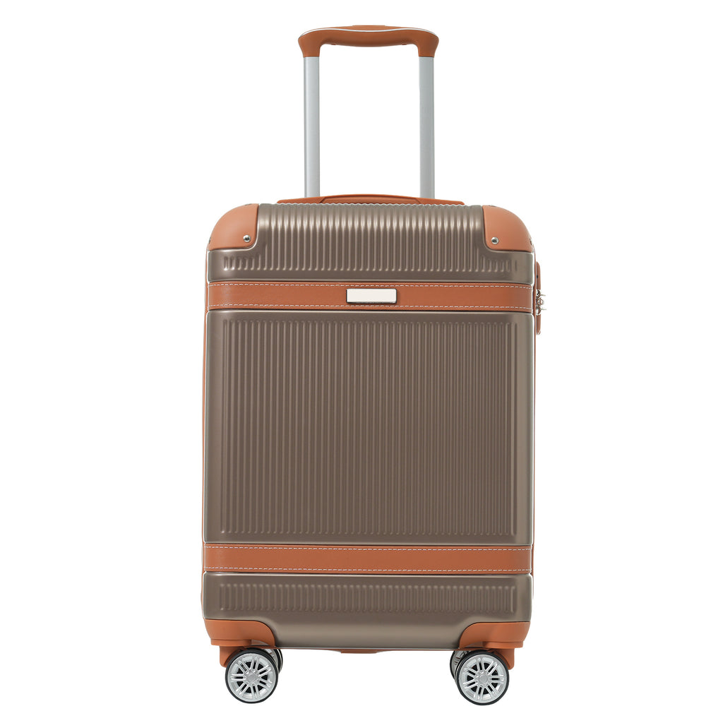 Set de Valises Rigides 3 Pièces – ABS, Roues Pivotantes 360°, Serrure TSA, Couleur Cuivrée