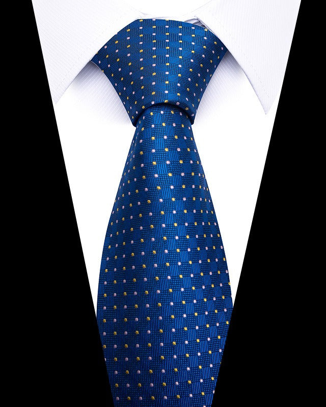 Cravate homme rayée en polyester – 8 cm