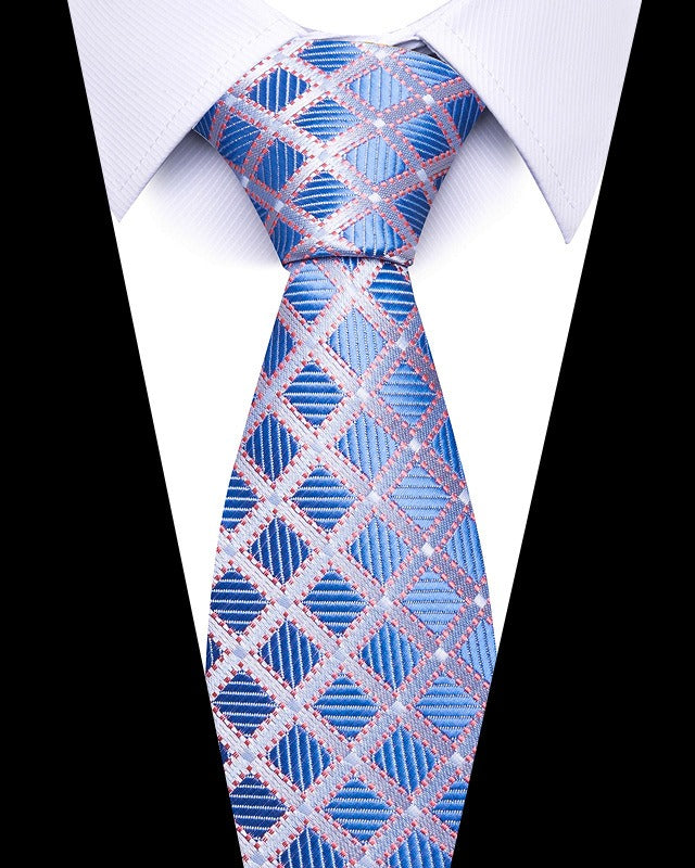 Cravate homme rayée en polyester – 8 cm