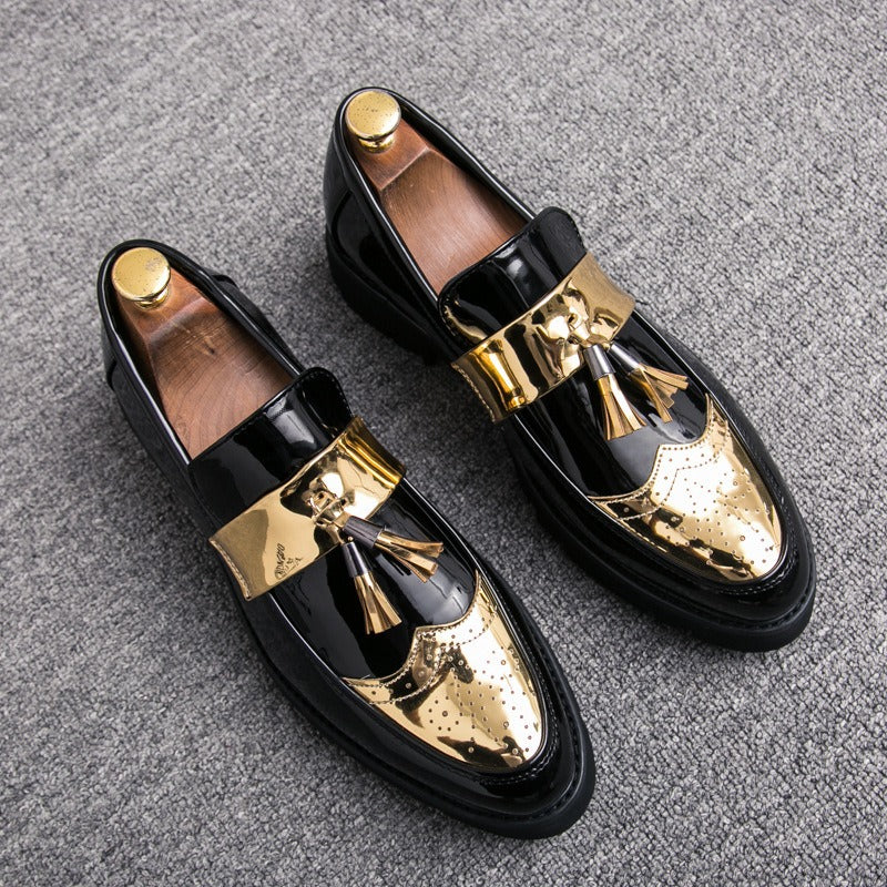 Mocassins homme à pampilles et détails métallisés