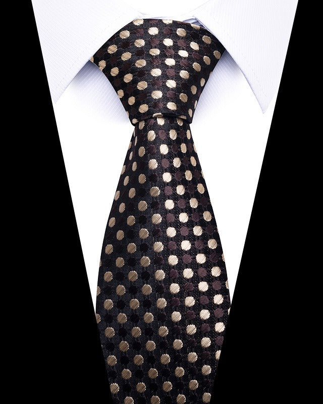 Cravate homme rayée en polyester – 8 cm