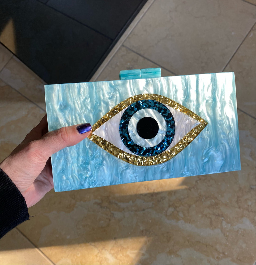 Sequin Eye Evening Bag – Women's Luxury Acrylic Clutch