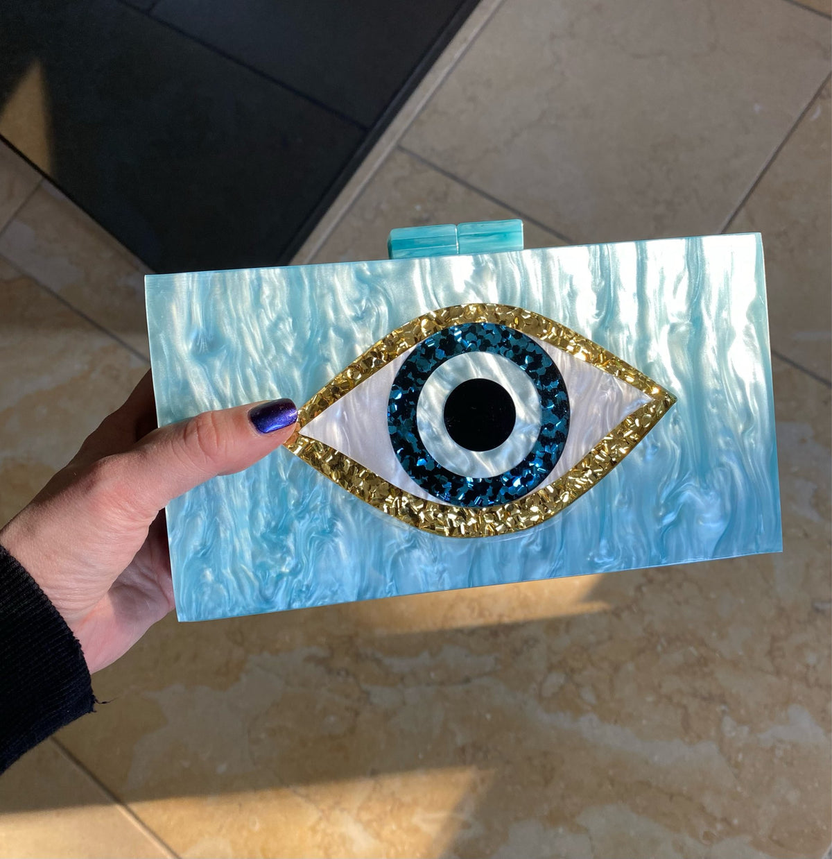 Sequin Eye Evening Bag – Women's Luxury Acrylic Clutch