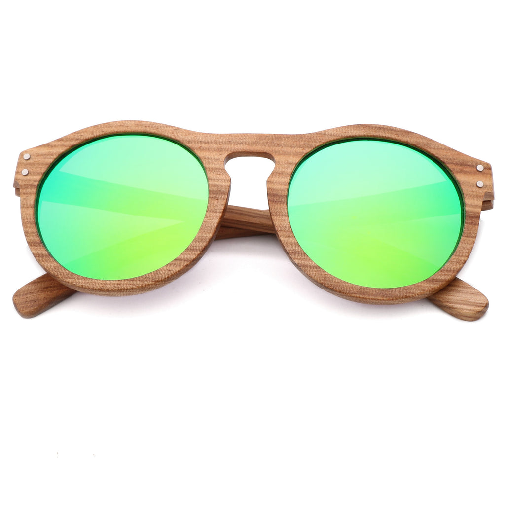 Lunettes de Soleil en Bois de Zèbre – Polarisées UV400 Homme & Femme