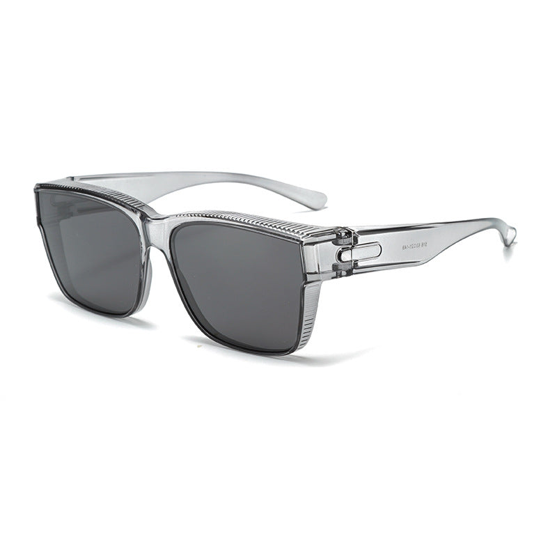 Lunettes de Conduite & Outdoor 2-en-1 – Verres TAC Gris UV400, Monture TR90